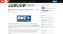 Desktop Screenshot of blog.playtv.fr